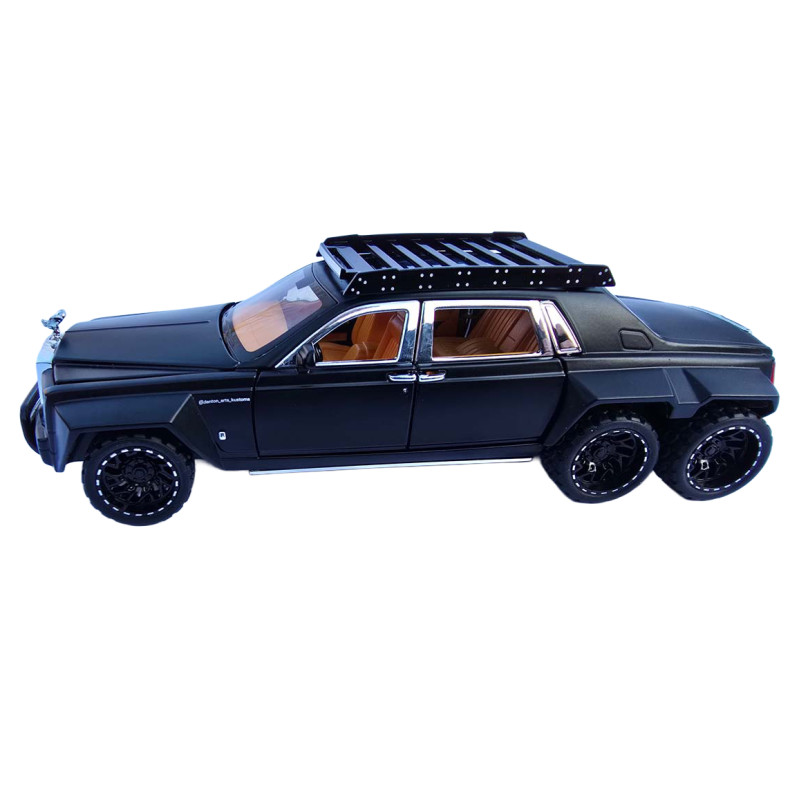Машинка металева Rolls-Royce Cullinan 6x6 Ролс ройс 1:32 чорний звук світло 18*7*5,5 см (62371)