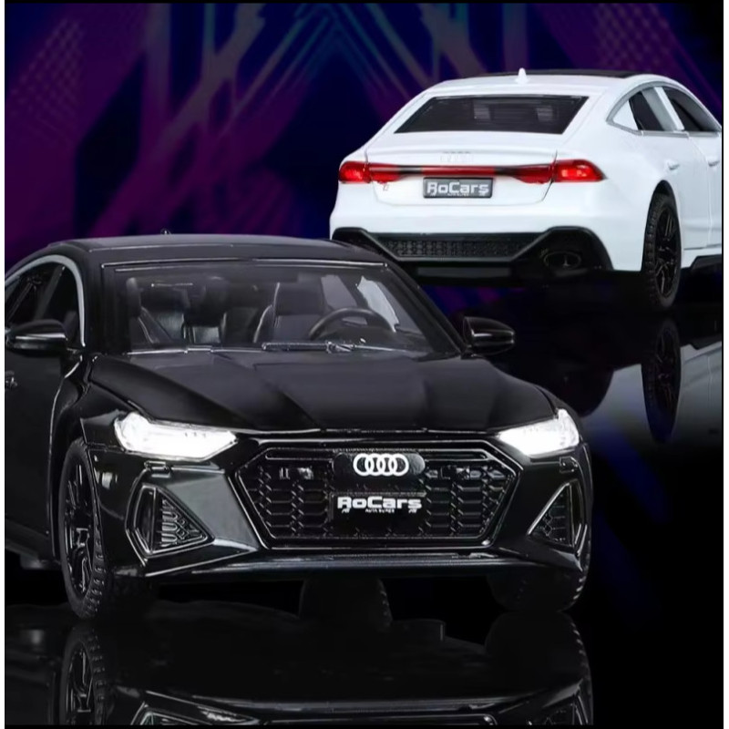 Іграшкова машинка металева Audi RS 7 Sportback (Ауди RS 7 Спортбек) «Автоексперт», чорна, батар., світло, звук, відкр. двері, від 3 р., 15*6*5, (40867)