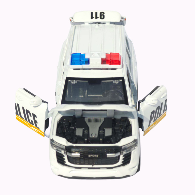 Машинка метал поліція Toyota Land Cruiser 300 АвтоЕксперт біла 1:32 світло звук 14,5*7*6,5 см (MG-94077)