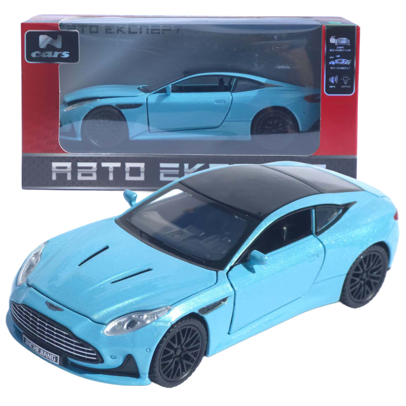 Машинка метал Aston Martin DB11 АвтоЕксперт блакитна 1:32 світло звук 15*6*4 см (L-6983-05)