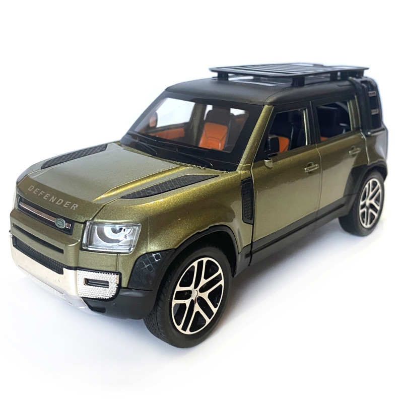 Машинка металева Land Rover Defender AutoExpert зелена, 1:24, Автоексперт, звук,світло,інерція, відкр двері,багажник,капот (GT-1008/0716)