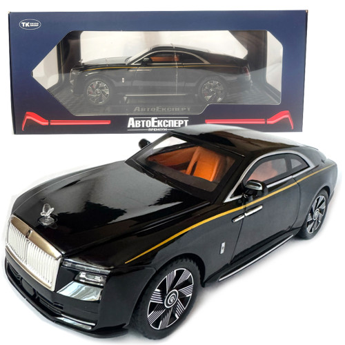 Машинка металева дитяча Rolls-Royce Spectre Ролс Ройс чорний Автоексперт 1:24 світло інерція відкр двері баг капот 21*5,5*8,5см (GT - 41074)