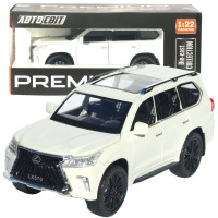 Машинка метал Lexus LX 570 АвтоСвіт біла 1:22 звук світло інерція 21*9*8 см (AP-1982)