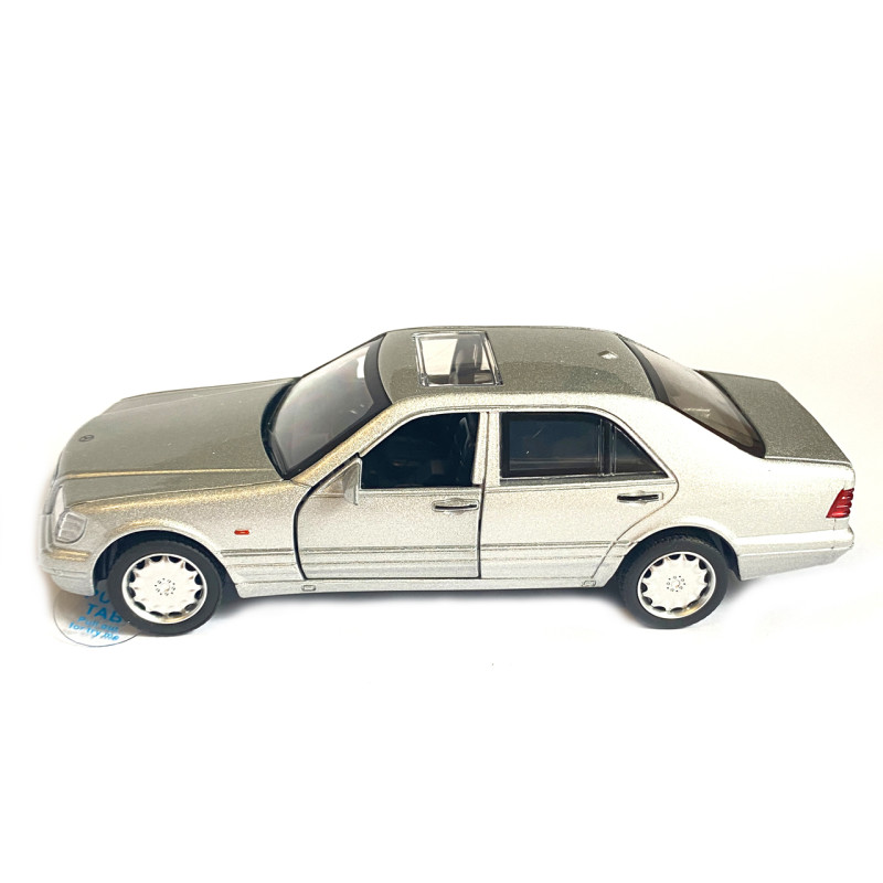 Іграшкова машинка металева Mercedes-Bens W140 (Мерседес-Бенц W140) «АвтоЕксперт», сіра, батар., світло, звук, відкр.двері, інерція, від 3 р., 15*6*5 (LF-43189)