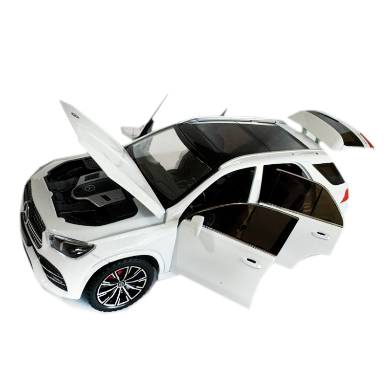 Машинка металева Mercedes-benz GLE 350 de 4MATIC Мерседес білий Автопром 1:24 світло звук відкр двері баг капот 20*9*8см (AP7708)