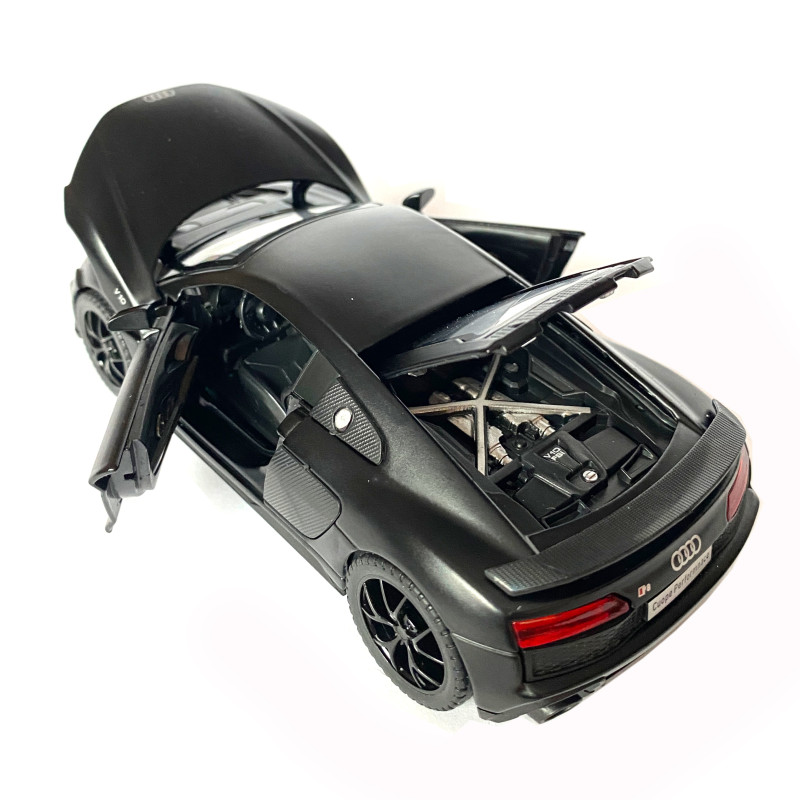 Іграшкова машинка металева Audi R8 V10 performance, Ауді, чорна, звук, світло, інерція, відкр двері, багажник, капот, Автоексперт, 1:32,14*7*4,5см (ТК-16650/40111)