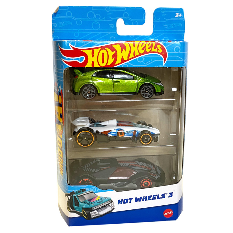 Подарунковий набір з 3-х базових машинок Hot Wheels Хот віллс 1:64 метал (K5904)