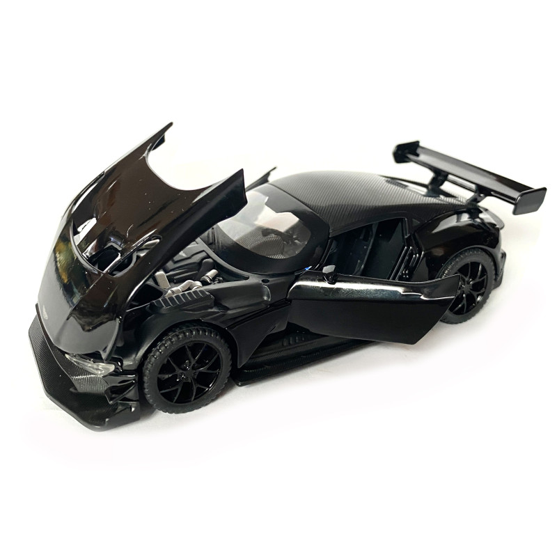 Іграшкова машинка металева Aston Martin Vulcan, астон мартін, чорна, звук, світло, інерція, откр двері, капот, Автоексперт, 1:32,14,5*7*4,5 см (ТК-10601)