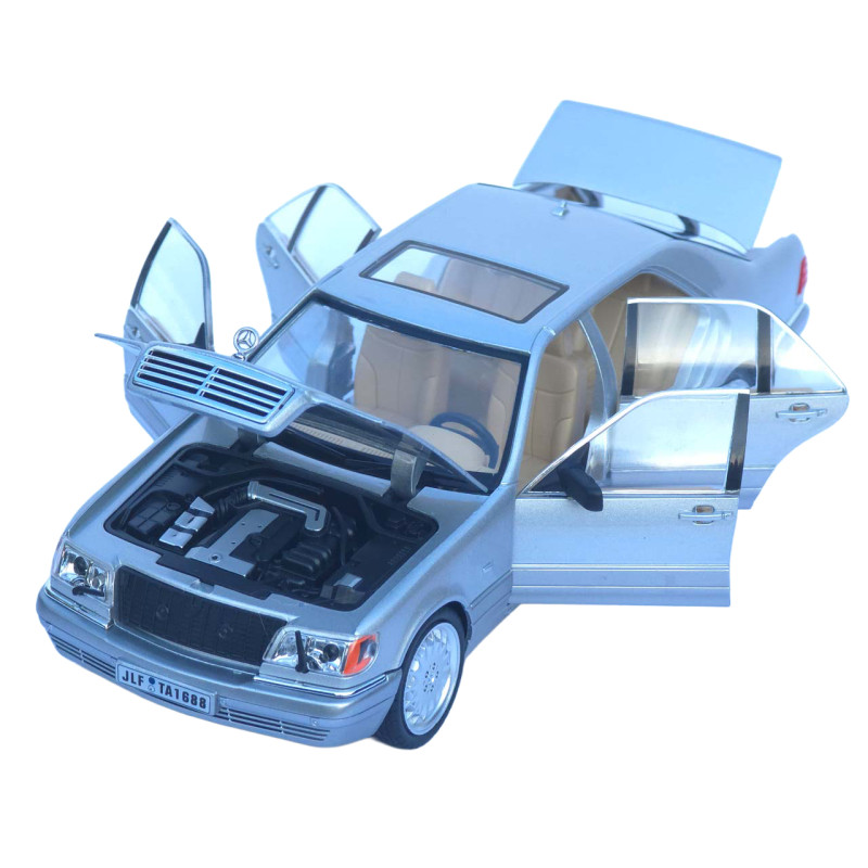 Машинка метал Mercedes-Benz S-Class W140 АвтоЕксперт срібляста 1:24 звук світло 21*8*6,5 см (G9765-42)