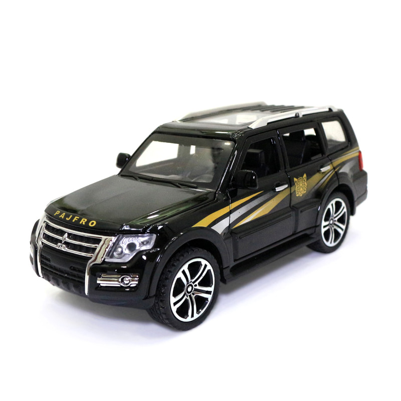 Машинка металева Mitsubishi Pajero AutoExpert Мітсубісі Паджеро джип чорний звук світло 16 см (GT-2156)
