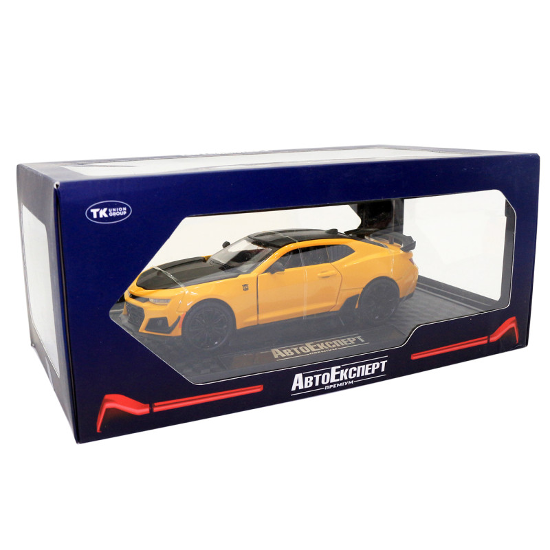 Машинка металева Chevrolet Camaro AutoExpert Шевроле Камаро жовтий звук світло 16*5*6 см (GT-1934)