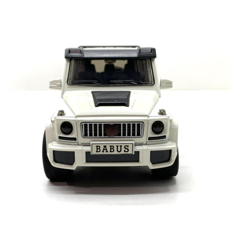 Машинка металева дитяча Mercedes Brabus G 63 мерседес, білий, Автоексперт, 1:24, світло, інерція, відчиняються двері 18*8.5*8см (El-1208)
