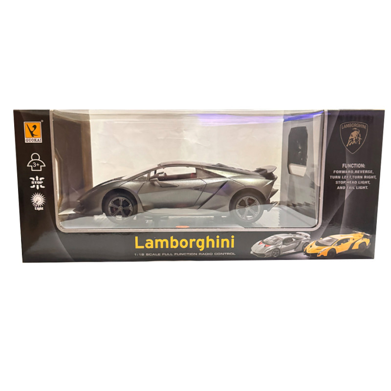 Машина на радіокеруванні Lamborghini Ламборгіні сіра світло акум 4,8V 23,5*10*7см (866-1822 B)