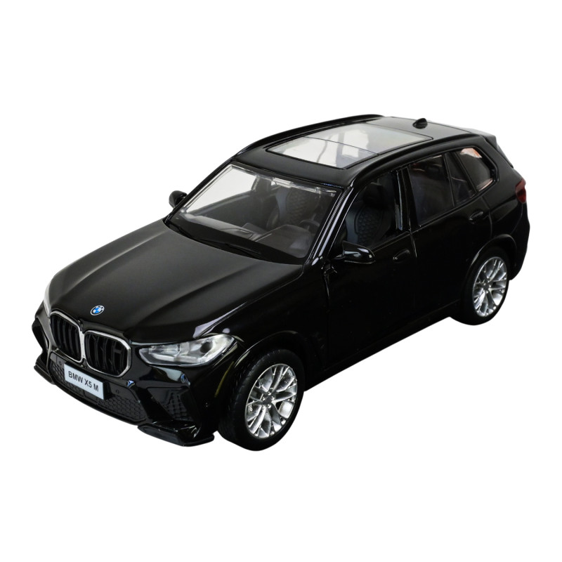 Машина метал BMW X5M чорна 1:32 Автопром світло звук відкр двері багажник (68497)