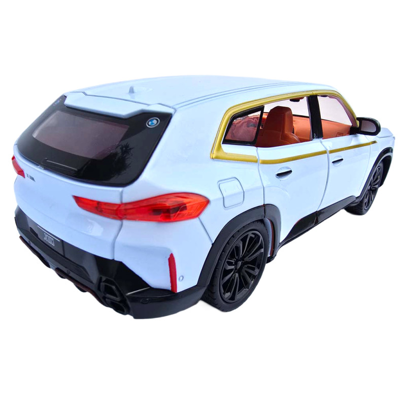 Машинка металева BMW XM БМВ біла Автопром 1:24 світло звук відкр двері баг капот 20,5*8*7 см (AP7742)