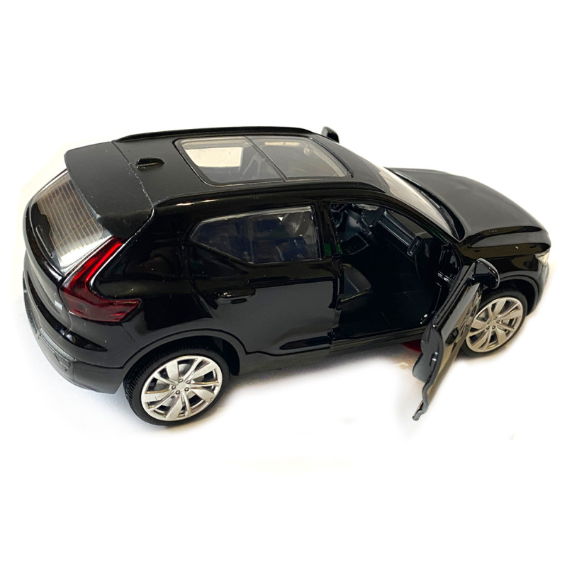 Машина металева Автопром 1:32 Volvo XC40 Recharge, чорна, бат., світло, звук, відкр.двері, 14*5,5*4 см (68411)