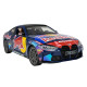 Машина метал BMW M4 G82 БМВ  RED BULL LIVERY чорна 1:24 світло звук відкр.двері 20*8*5,5см (68292A)