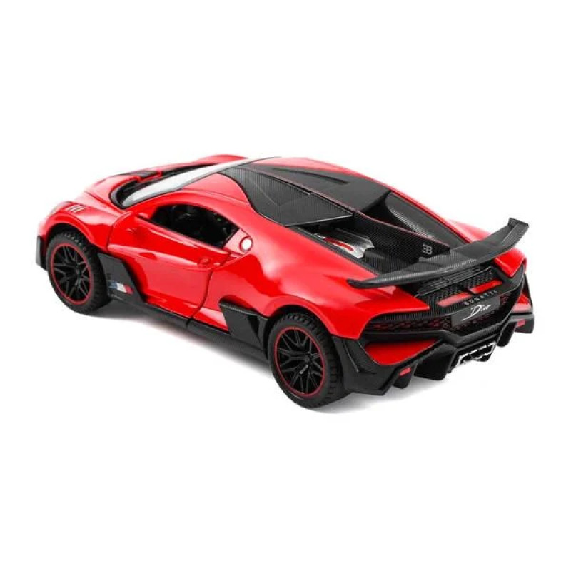 Іграшкова машинка металева Bugatti Divo, Бугатті, червоная, звук, світло, інерція, відкр двері, Автоексперт, 1:32,15*7*5см (32510)