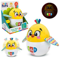 Неваляшка Курча жовтий Kids Hits укр мова музика світло пісні вірші абетка цифри форми (KH64/002)