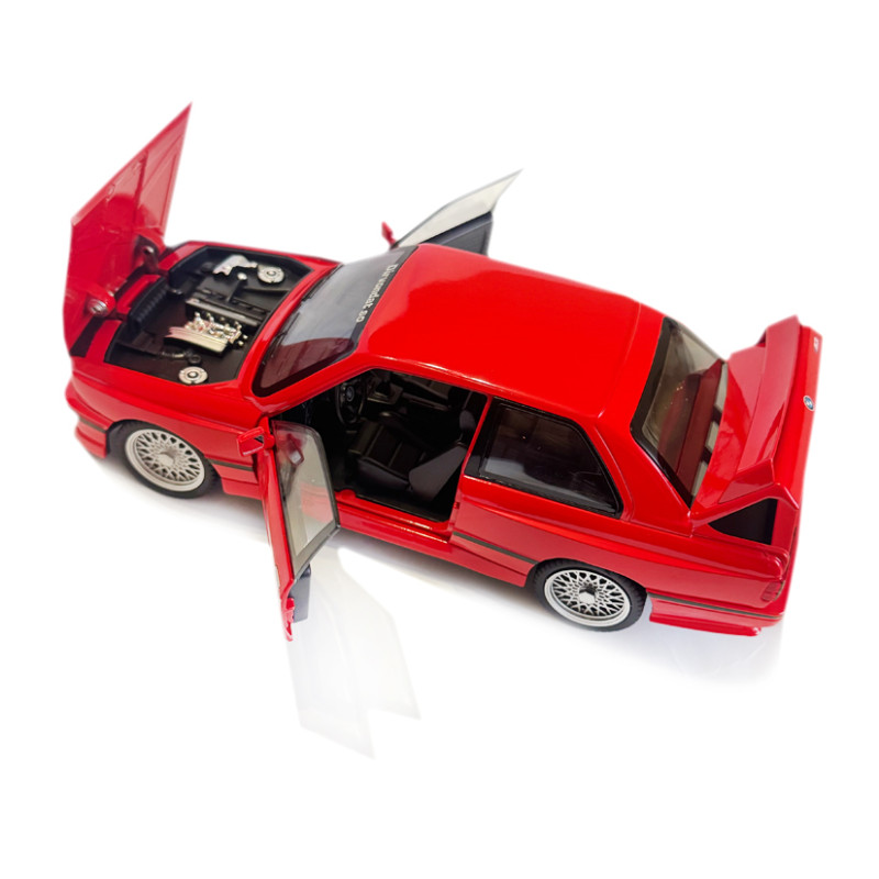 Машинка металева BMW M3 БМВ 1986 купе червона АвтоЕксперт 1:24 світло звук відкр двері баг капот 20,5*8*5,5 см (GT-99641)
