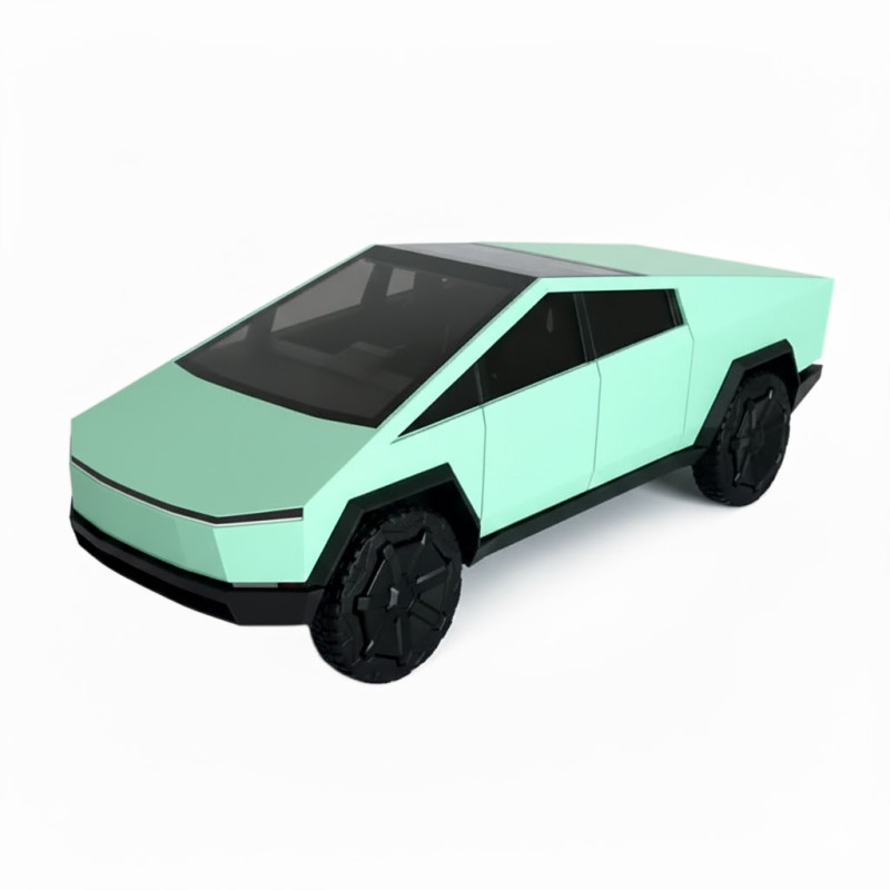 Машинка метал Tesla Cybertruck зелена Тесла 1:32 відкр двері баг капот звук світло 17,5*6*6,5см (CB-40911)