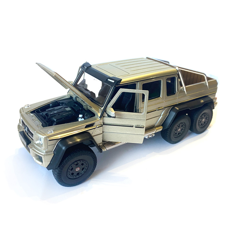 Іграшкова машинка металева WELLY 1:24 MERCEDES-BENZ G63 AMG 6X6, бронза, 23.5*8*8.5см (24061W)