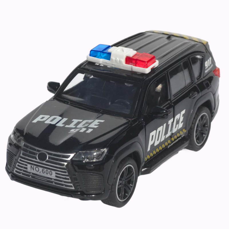 Машинка металл полиция Lexus LX 600 АвтоЭксперт черная 1:32 свет звук инерция 14,5*7*6,5 см (MG-94077)