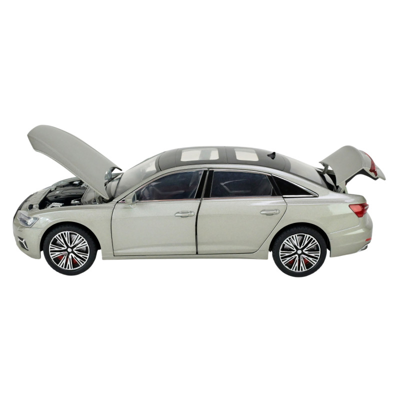Машина метал AUDI A6L Ауді сіра 1:24 світло звук 20,5*8*7см (AP7754)