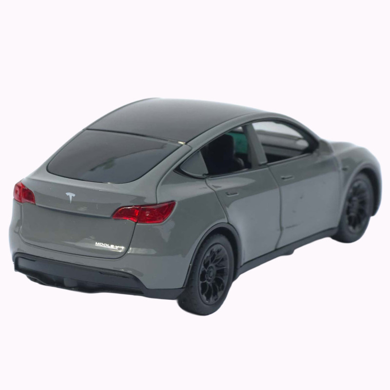 Машинка метал Tesla Model Y сіра 1:32 звук світло відкриваються двері капот багажник (ТК-8321)