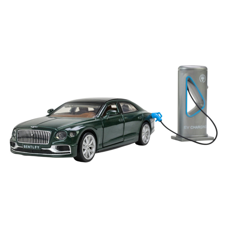 Машинка металл Bentley Flying Spur Hybrid зарядная станция Автопром 1:38 свет звук 14*5,5*4 см (68718G)
