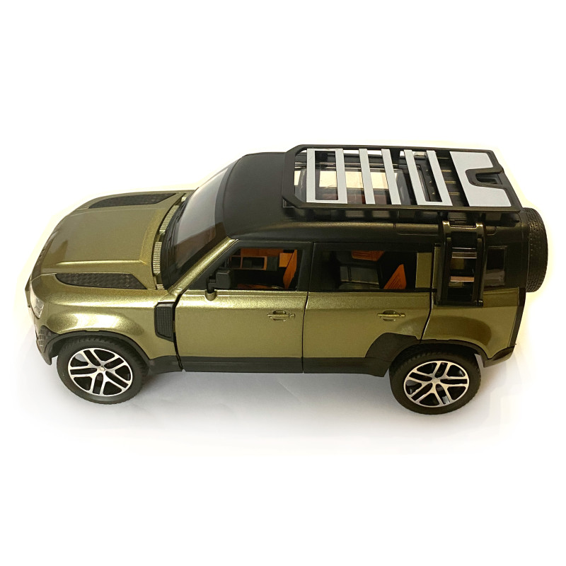 Машинка металева Land Rover Defender AutoExpert зелена, 1:24, Автоексперт, звук,світло,інерція, відкр двері,багажник,капот (GT-1008/0716)