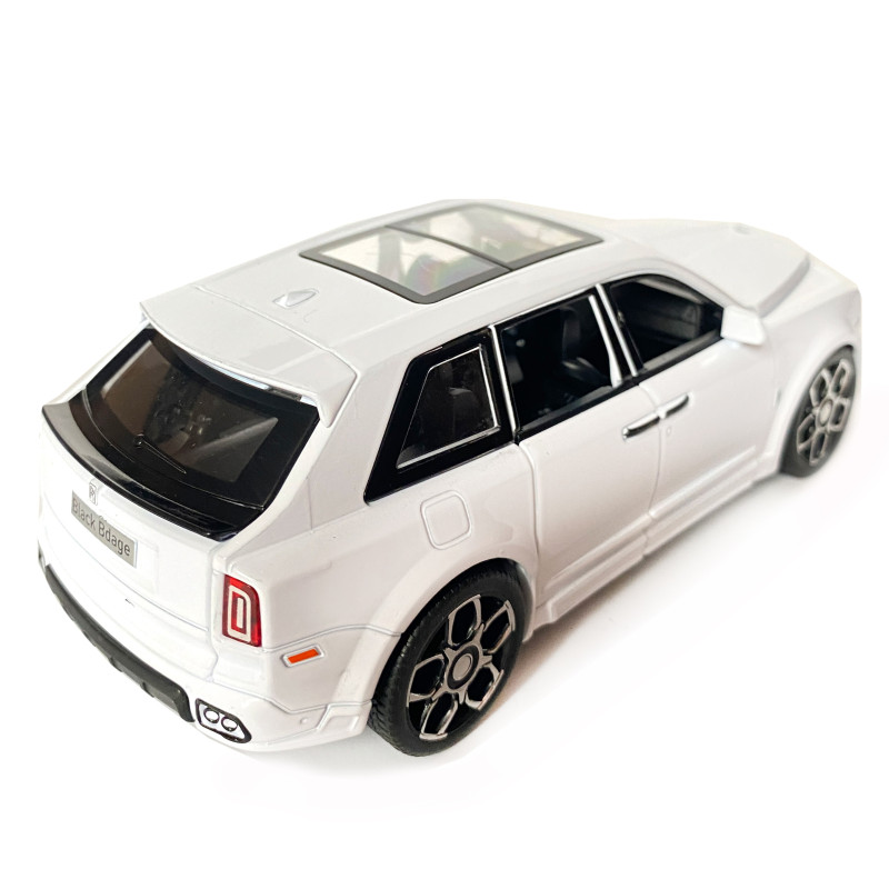 Іграшкова машинка металева Rolls-Royce Ghost BLACK BADGE, ролс ройс, білий, звук, світло, інерція, откр двері, капот, Автоексперт, 1:32,15*8*5,5см (ТК-11056)