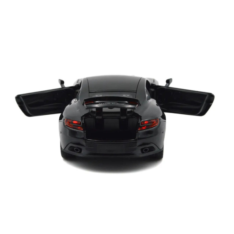Машинка метал Aston Martin DB12 GT чорна 1:32 світло звук 15,5*6,5*4см (84112)