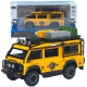 Машинка метал Land Rover Defender 110 жовтий 1:32 світло звук інерція відч двері багажник (TK-11779)
