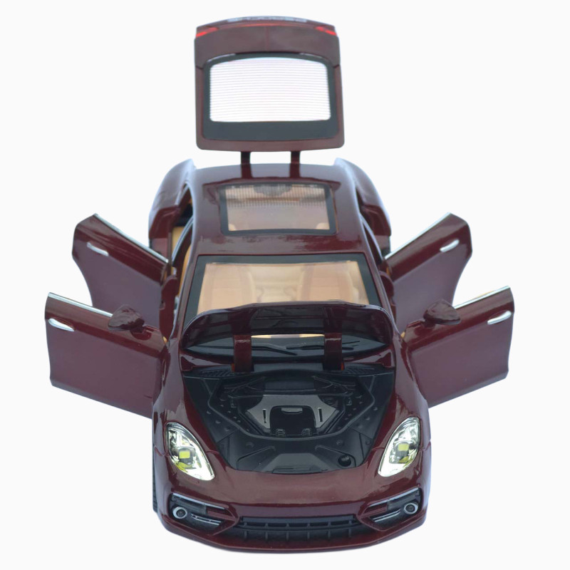 Машинка метал Porsche Panamera АвтоЕксперт бордова 1:24 звук світло інерція 20*7,5*6 см (3120-04)