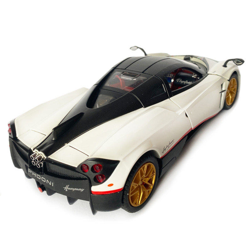 Машинка металева іграшкова Pagani huayra Roadster, Авто Експерт, 1:24, біла, світло, звук, інерція, відкр. двері, 21*5,5*9см. (GT-01557)
