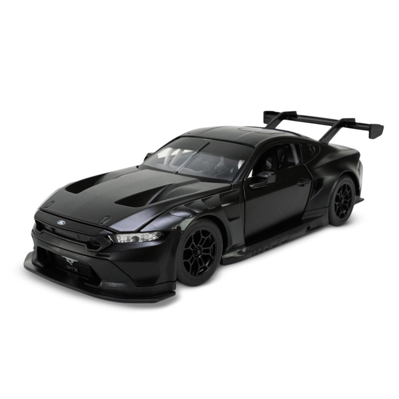 Машинка металева Ford Mustang GT3 чорна 1:24 відкриваються двері капот 20,5*8,5*5 см (661293)