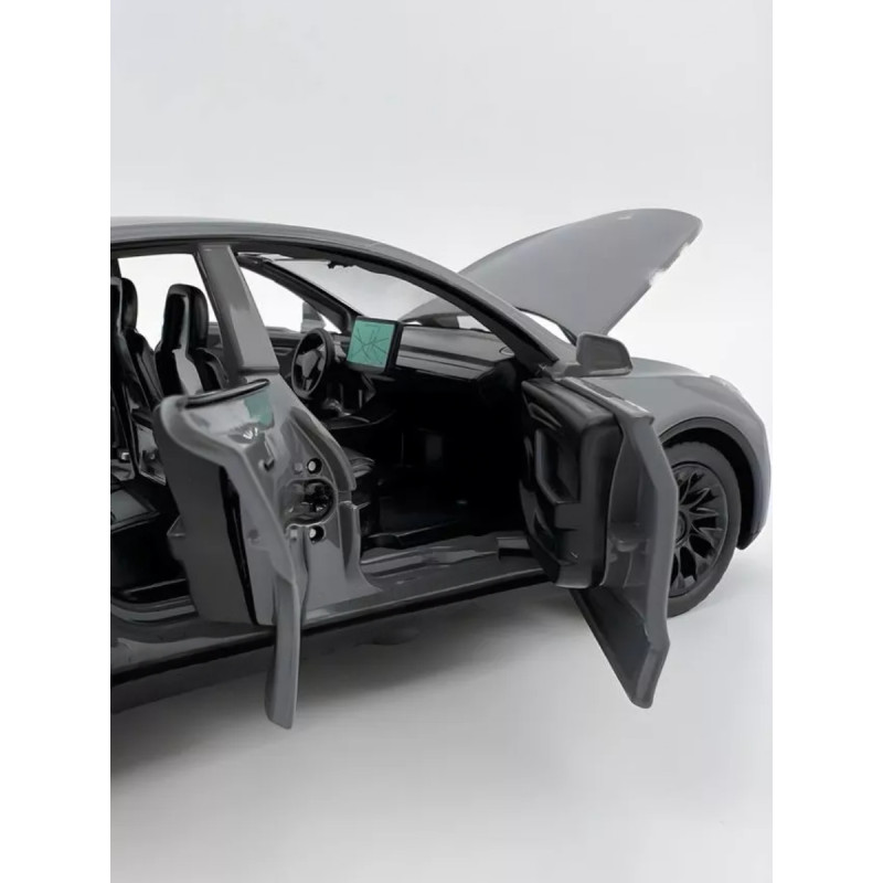 Іграшкова машинка металева Tesla Y, тесла, біла, звук, світло, інерція, откр двері, багажник, капот, Автоексперт, 1:32, 15*6*6см (ТК-16723/39110)