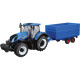 Спецтехника трактор New Holland T7.315 HD Bburago, 1:32, с прицепом, синий (18-44067)