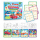 Книжка логічна WToys 10 ст транспорт картки на липучках сортер водна розмальовка маркер 23,5*22*1см (55049)