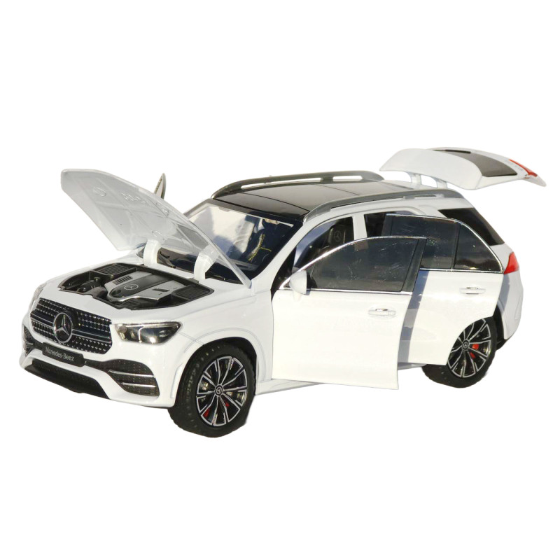 Машинка метал Mercedes-Benz GLE-Class АвтоЕксперт біла 1:24 відкр двері капот багажник (1841-12)