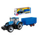 Спецтехника трактор New Holland T7.315 HD Bburago, 1:32, с прицепом, синий (18-44067)
