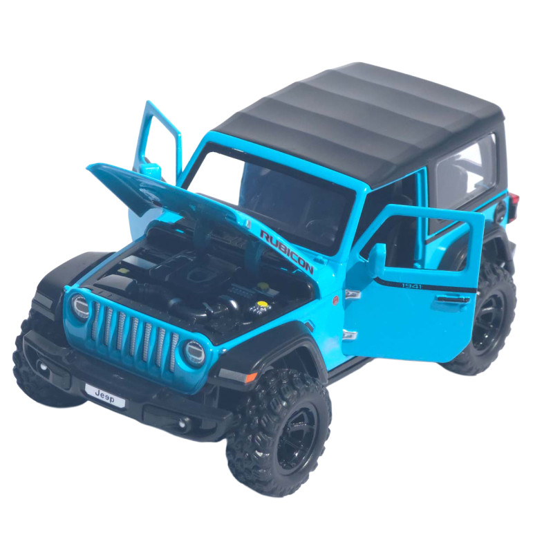 Машинка метал Jeep Wrangler Rubicon АвтоЕксперт блакитна 1:32 світло звук інерція 14*6*6 см (LF-05124)