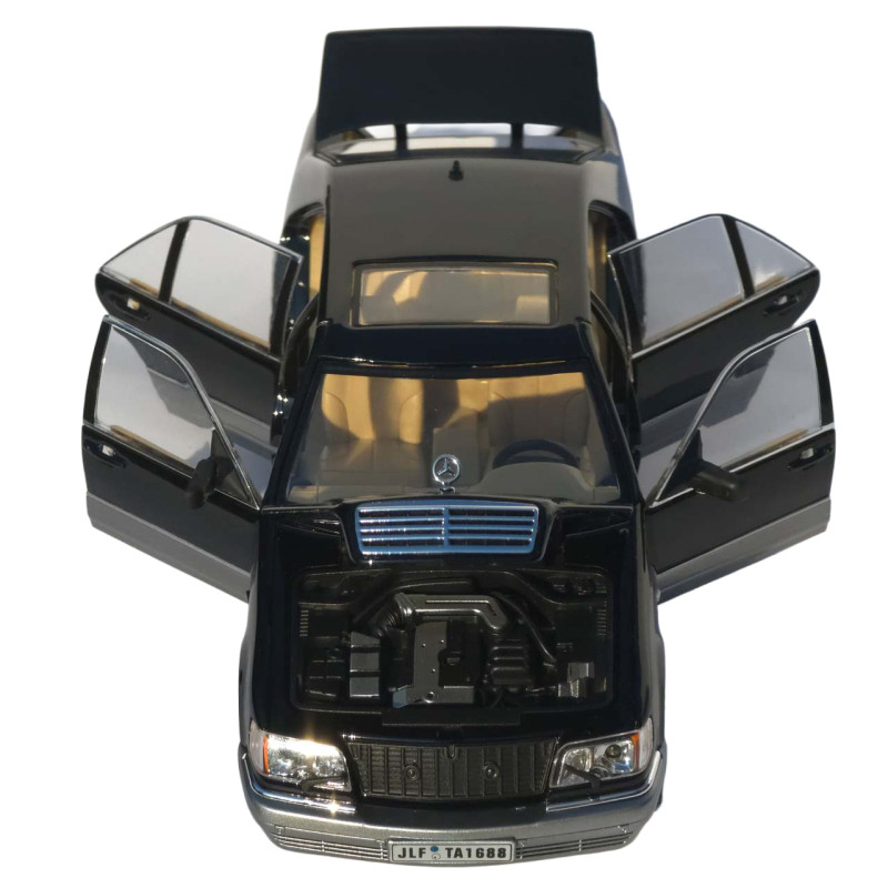 Машинка метал Mercedes-Benz S-Class W140 АвтоЕксперт чорна 1:24 звук світло 21*8*6,5 см (G9765-42)