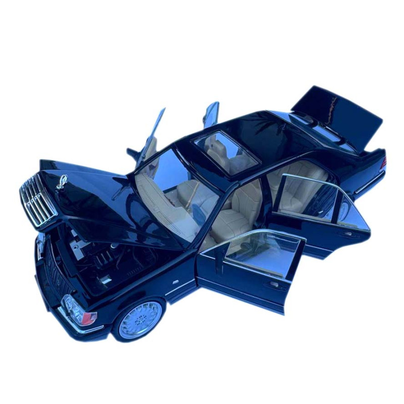 Машинка Mercedes-Benz W140 S чорна метал 1:24 звук світло інерція 21*8*6,5см (1130-19)
