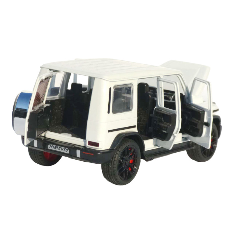 Машинка метал Mercedes-Benz G-Class (Гелендваген) АвтоЕксперт біла 1:32 звук світло (LF-80110)