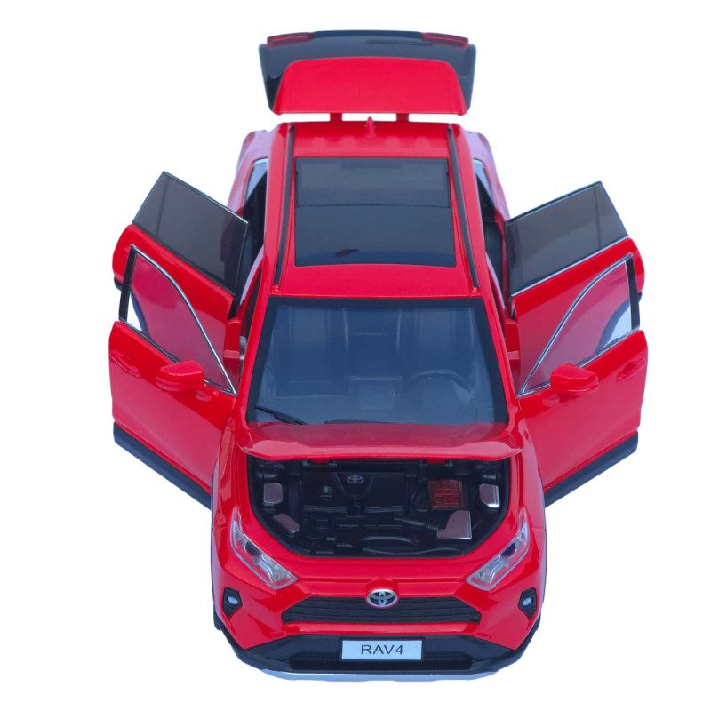 Машинка метал Toyota RAV4 АвтоСвіт червона 1:24 світло звук інерція 20*9,5*7,5 см (АР-2008)