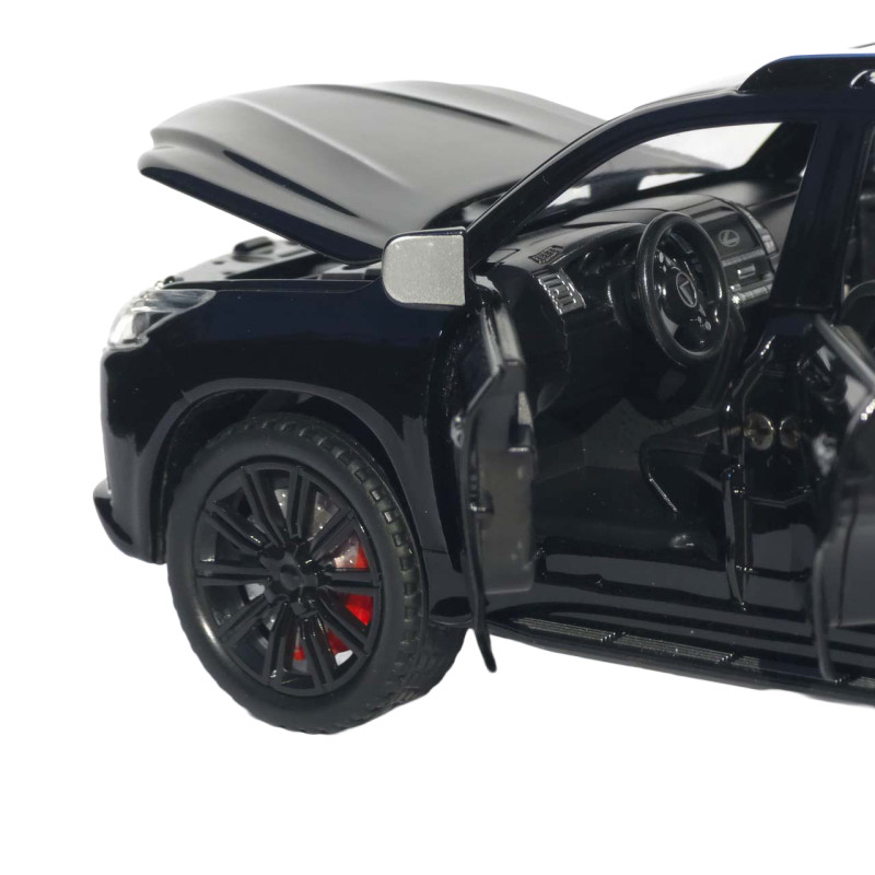 Машинка метал Lexus LX 570 АвтоСвіт чорна 1:22 звук світло інерція 21*9*8 см (AP-1982)