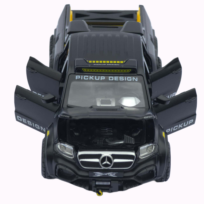 Машинка метал Mercedes-Benz X-Class 6x6 АвтоЕксперт чорна 1:32 світло звук інерція (ТК-8452)