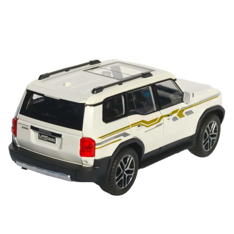 Машинка метал Toyota Land Cruiser Prado АвтоЕксперт біла 1:24 звук світло 21*8*8 см (G7605-44)